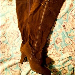 Knee high leather boots